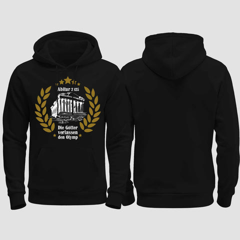1040 "der Olymp" Abi regular College Hoodie einseitig bedruckt