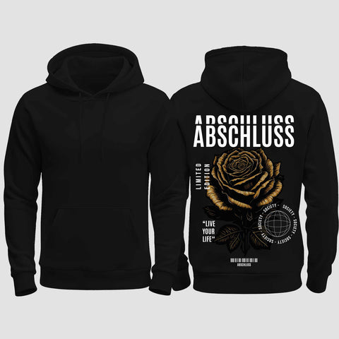 1041 "Rose" Abschluss regular College Hoodie einseitig bedruckt