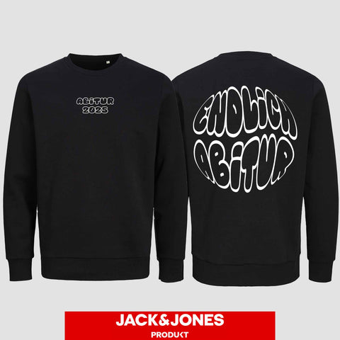 1037 "Endlich frei" Abi Sweatshirt by Jack&Jones beidseitig bedruckt