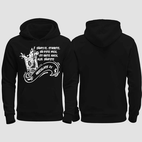 1048 "Säufste" Abschluss regular College Hoodie einseitig bedruckt