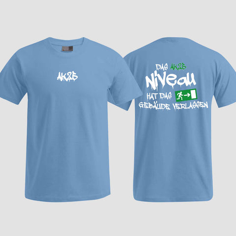 1035 "Niveau" Abschluss T-Shirt beidseitig bedruckt