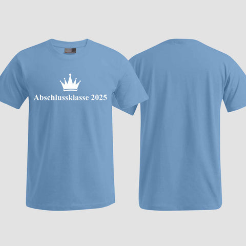 1047 "Abschluss Krone" Abschluss T-Shirt einseitig bedruckt