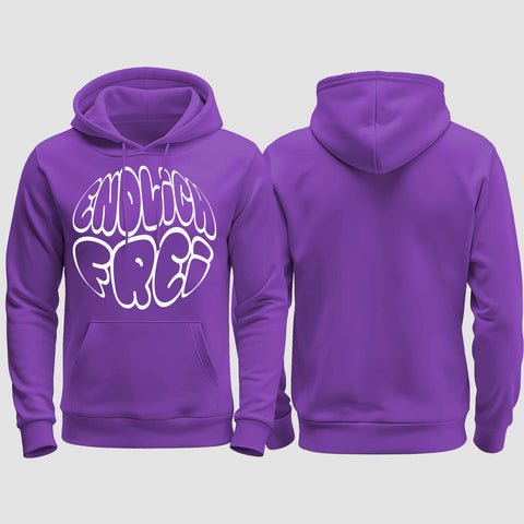 1034 "Endlich frei" Abi/Abschluss regular College Hoodie einseitig bedruckt
