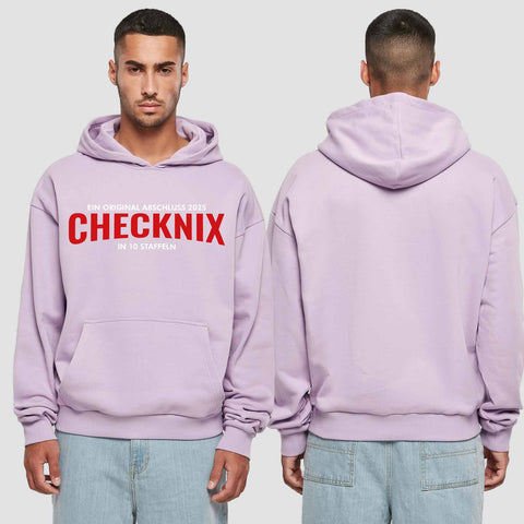 1029 "checknix" Abschluss Premium Oversize Hoodie einseitig bedruckt