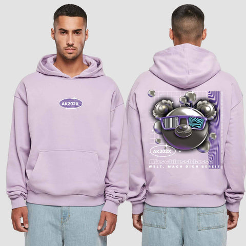 1055 "Welt, mach dich bereit" Abschluss Premium Oversize Hoodie beidseitig bedruckt