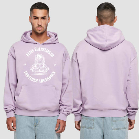 1043 "keine Überflieger" Abschluss Premium Oversize Hoodie einseitig bedruckt