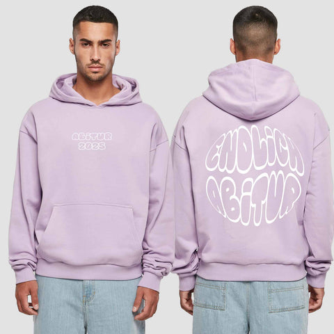 1037 "endlich Frei" Abi Premium Oversize Hoodie beidseitig bedruckt