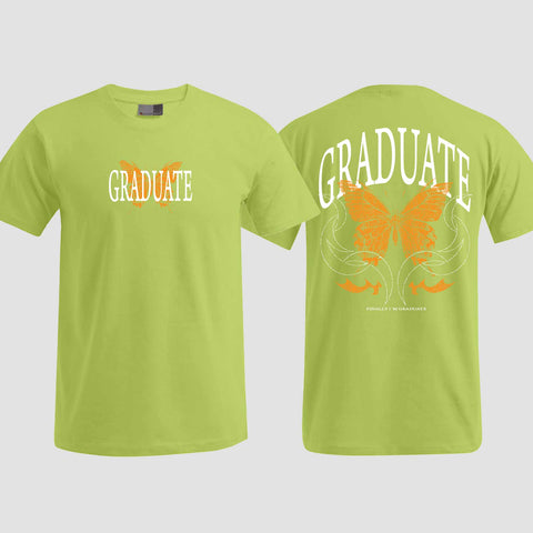 1052 "Graduate" Abi / Abschluss T-Shirt beidseitig bedruckt