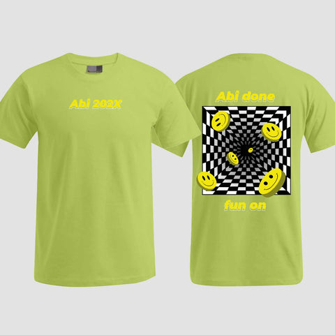 1054 "Abi done" Abi T-Shirt beidseitig bedruckt