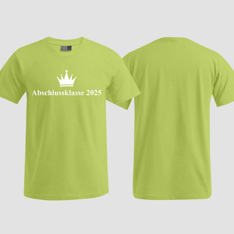 1047 "Abschluss Krone" Abschluss T-Shirt einseitig bedruckt