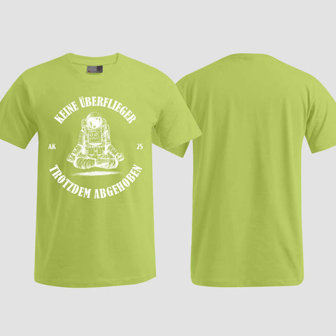 1043 "Keine Überflieger" Abschluss T-Shirt einseitig bedruckt