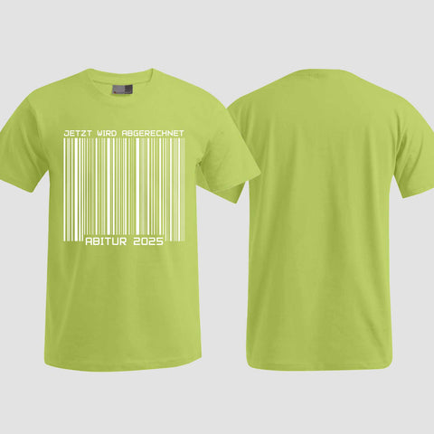 1025 "Barcode" ABI T-Shirt einseitig bedruckt