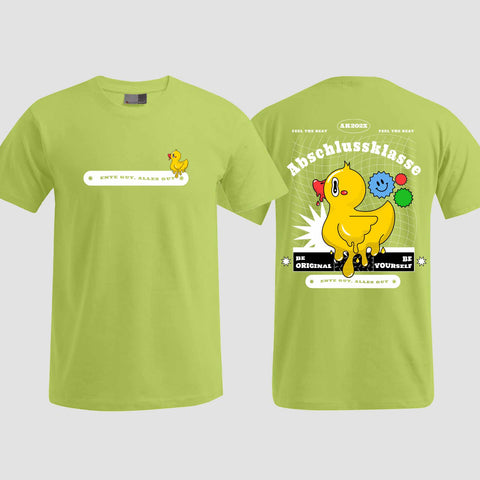 1053 "Ente gut, alles gut" Abschluss T-Shirt beidseitig bedruckt