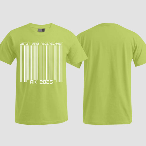 1026 "Barcode" Abschlussklasse T-Shirt einseitig bedruckt