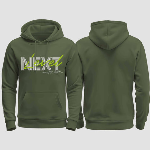 1045 "next Level" Abschluss regular College Hoodie einseitig bedruckt