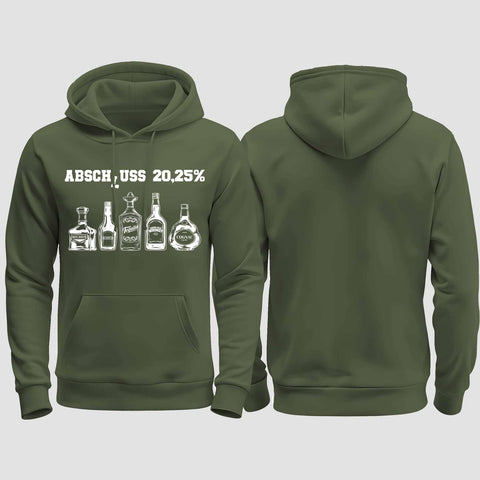 1039 "Abschluss 20,25%" Abschluss regular College Hoodie einseitig bedruckt