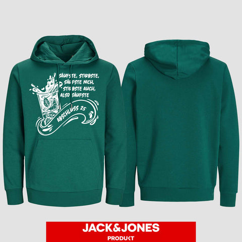 1048 "Säufste" Abschluss Hoodie by Jack&Jones einseitig bedruckt