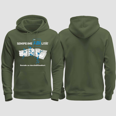 1033 "SemipermeABIlität" Abi regular College Hoodie einseitig bedruckt