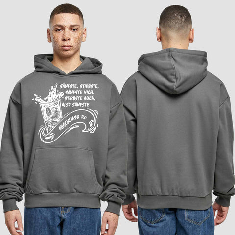 1048 "Säufste" Abschluss Premium Oversize Hoodie einseitig bedruckt