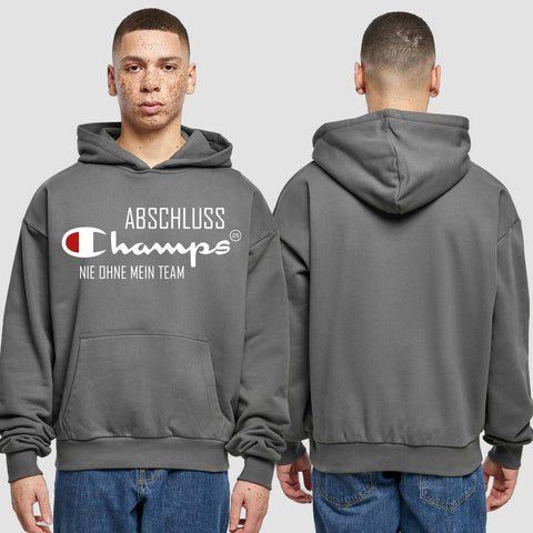 1028 "Abschluss Champs" Abschluss Premium Oversize Hoodie einseitig bedruckt