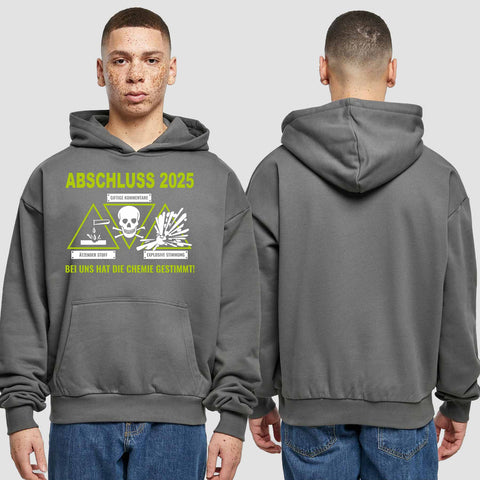 1032 "die Chemie" Abschluss Premium Oversize Hoodie einseitig bedruckt