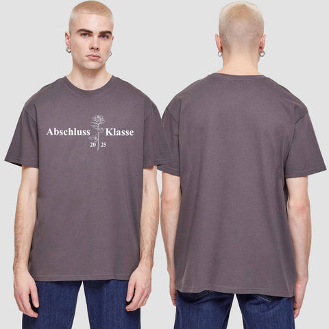 1019 "Abschlussklasse Rose" Abschluss Oversize T-Shirt einseitig bedruckt