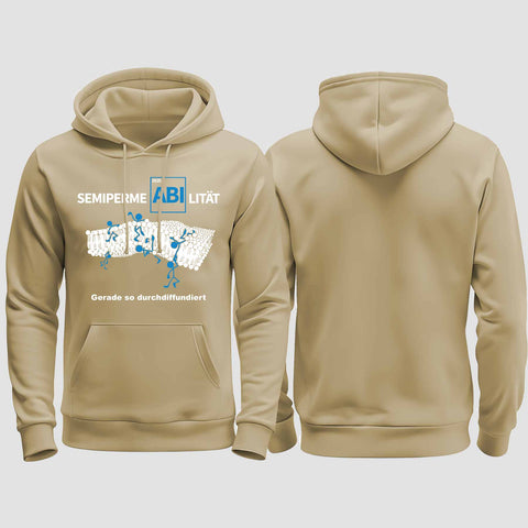 1033 "SemipermeABIlität" Abi regular College Hoodie einseitig bedruckt