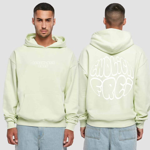 1036 "endlich Frei" Abschluss Premium Oversize Hoodie beidseitig bedruckt