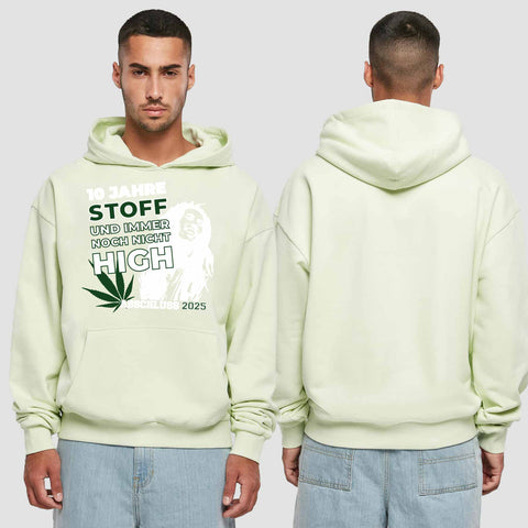 1030 "der Stoff" Abschluss Premium Oversize Hoodie einseitig bedruckt