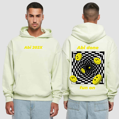 1054 "Abi done" Abi Premium Oversize Hoodie beidseitig bedruckt