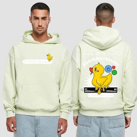 1053 "Ente gut, alles gut" Abschluss Premium Oversize Hoodie beidseitig bedruckt