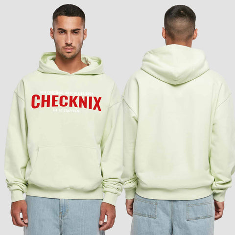 1029 "checknix" Abschluss Premium Oversize Hoodie einseitig bedruckt