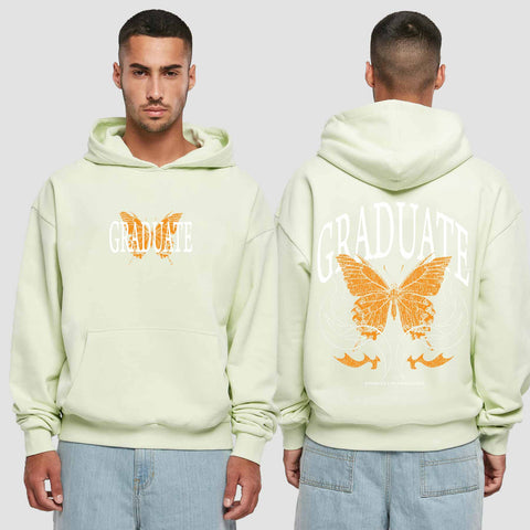 1052 "Graduate" Abi / Abschluss Premium Oversize Hoodie beidseitig bedruckt