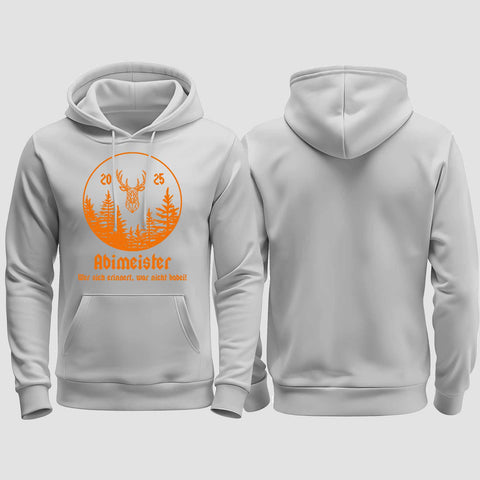 1004 "Abimeister" Abi regular College Hoodie einseitig bedruckt