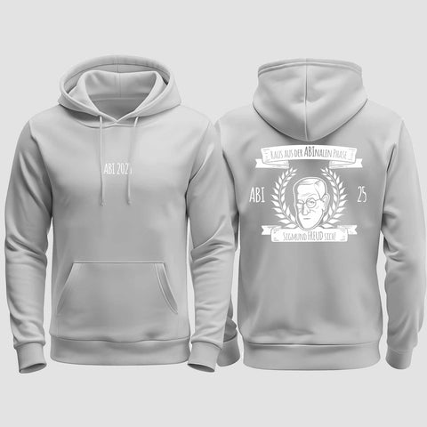 1007 "Abinale Phase" Abi regular College Hoodie beidseitig bedruckt