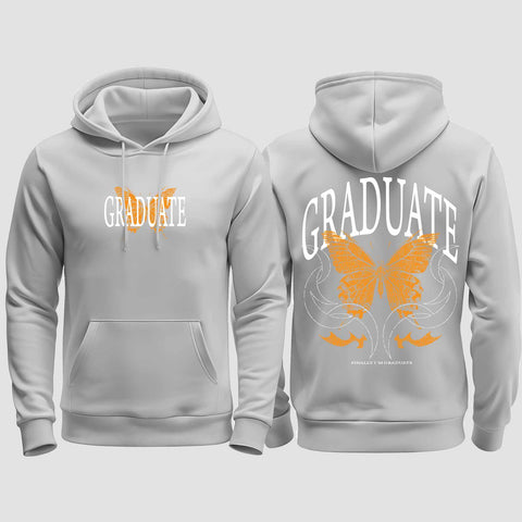 1052 "Graduate" Abschluss / Abi regular College Hoodie beidseitig bedruckt