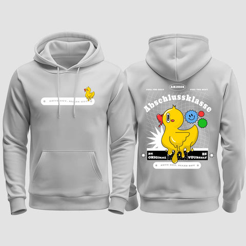 1053 "Ente gut, alles gut" Abschluss regular College Hoodie beidseitig bedruckt