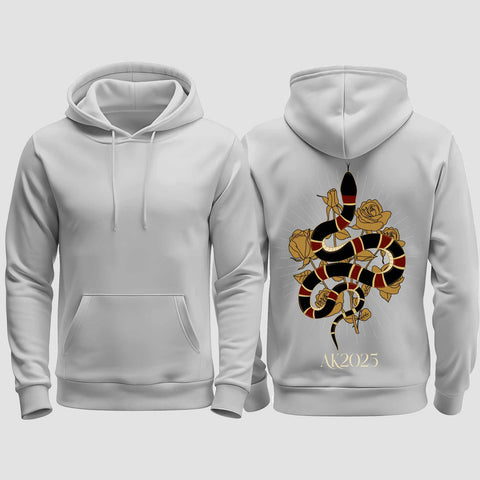 1042 "Snake" Abschluss regular College Hoodie einseitig bedruckt