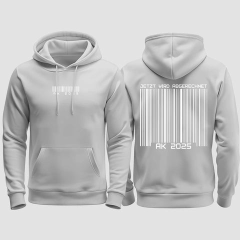1027 "Abschluss" Abschluss regular College Hoodie beidseitig bedruckt