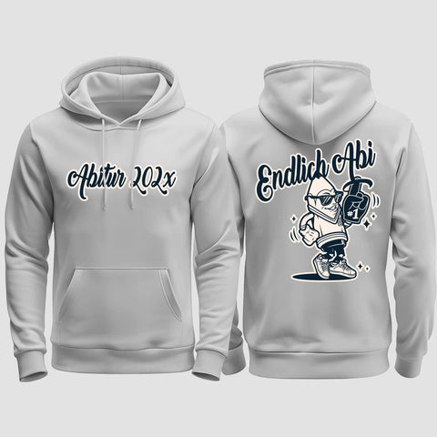 1060 "Endlich Abi" Abschluss regular College Hoodie beidseitig bedruckt
