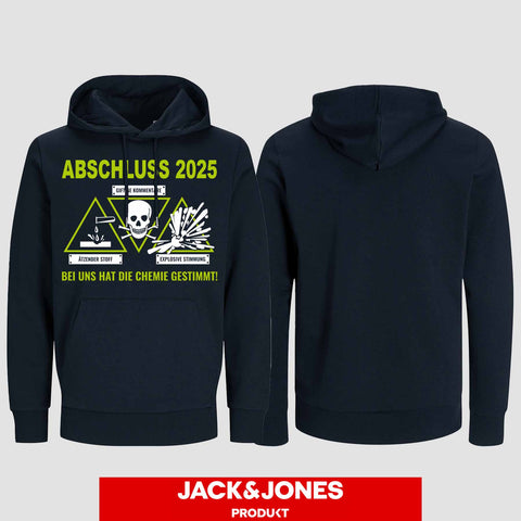 1032 "Chemie" Abschluss Hoodie by Jack&Jones einseitig bedruckt