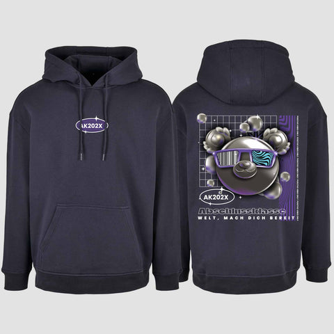 1055 "Welt mach dich bereit" Abschluss Oversize Hoodie beidseitig bedruckt