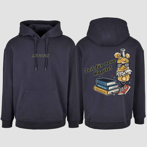 1057 "neue Kapitel" Abi Oversize Hoodie beidseitig bedruckt