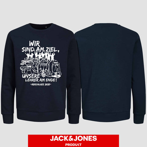 1044 "Lehrer am Ende" Abschluss Sweatshirt by Jack&Jones einseitig bedruckt