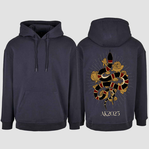1042 "AK Snake" Abschluss Oversize Hoodie einseitig bedruckt