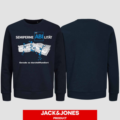 1033 "SemipermeABIlität" Abi Sweatshirt by Jack&Jones einseitig bedruckt