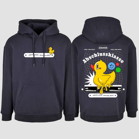 1053 "Ente gut, alles gut" Abschluss Oversize Hoodie beidseitig bedruckt