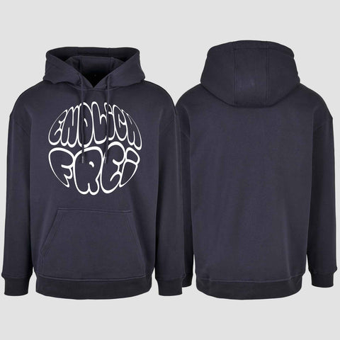 1034 "Endlich frei" Abschluss/Abi Oversize Hoodie einseitig bedruckt