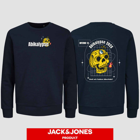 1056 "Abikalypse" Abi Sweatshirt by Jack&Jones beidseitig bedruckt