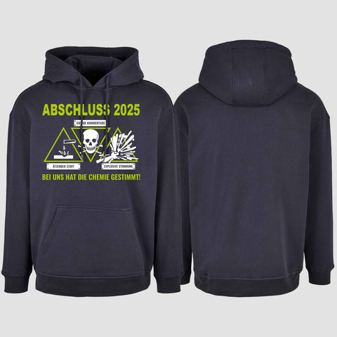 1032 "Chemie" Abschluss Oversize Hoodie einseitig bedruckt
